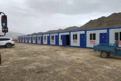 拉薩墨竹工卡縣折疊式集裝箱活動(dòng)房圖片案例